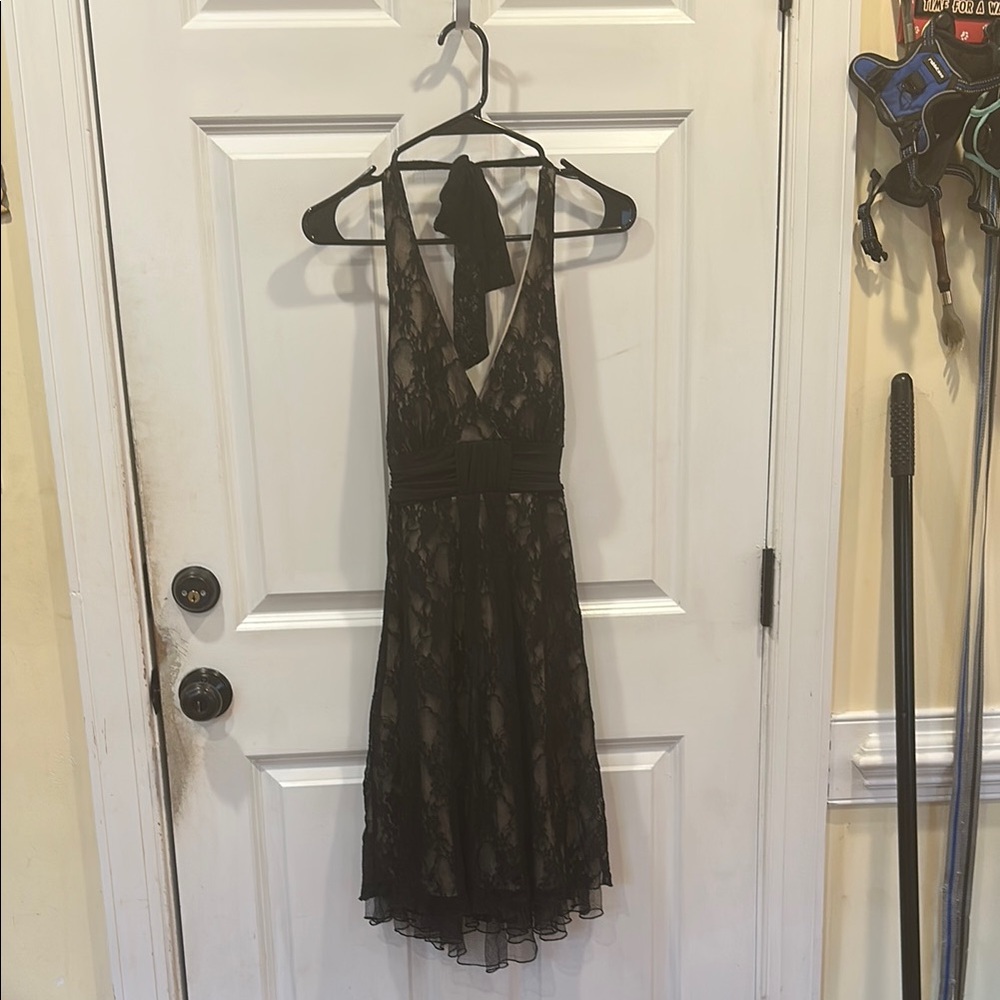 Speechless Black Halter Backless Dress